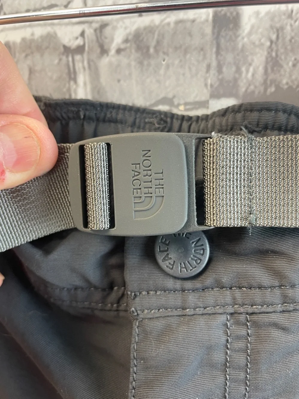 The North Face‎ Men's Dark Gray Cargo Shorts with Web Belt
